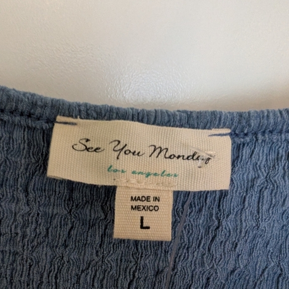 See You Monday Blue Maxi Dress Size Large - Picture 7 of 8